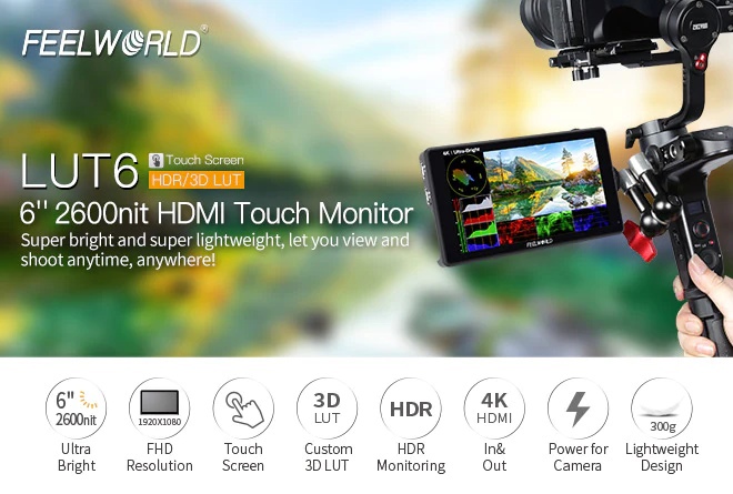 МОНИТОР НАКАМЕРНЫЙ FEELWORLD LUT6